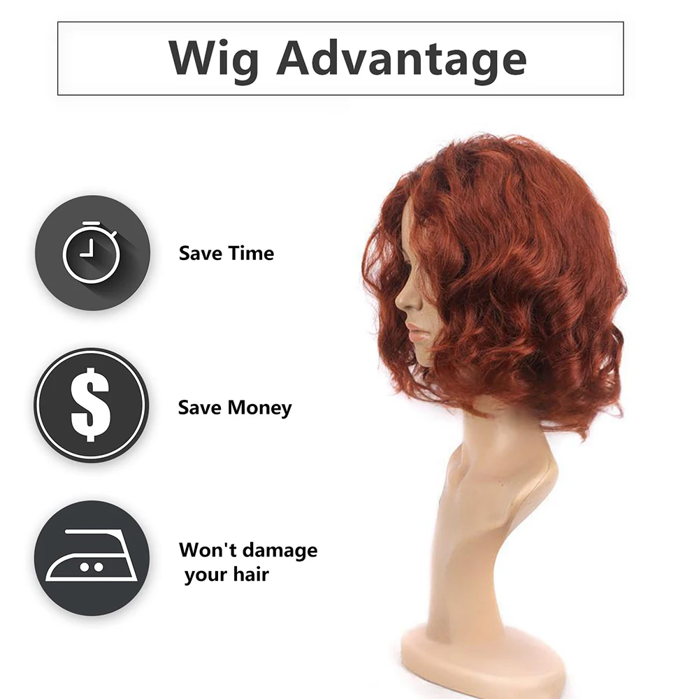 Peluca de pelo rizado corto sintético para mujer, estilo viuda negra, 15 pulgadas, color Burdeos, Natural, resistente al calor, adecuada para fiesta diaria