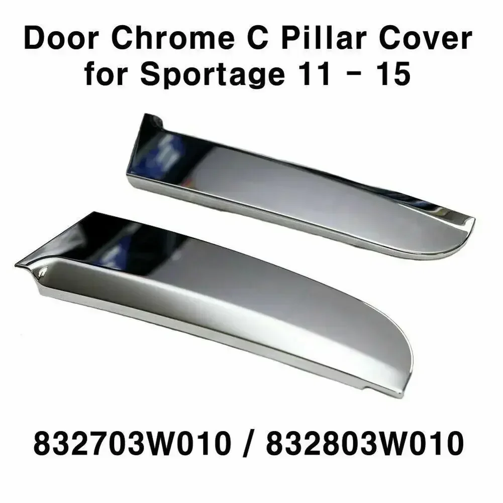 2PCS Car Rear Triangular Window Trim Cover Door Belt Chrome C Pillar Cover 832703W010 832803W010 For KIA Sportage 2011-2016