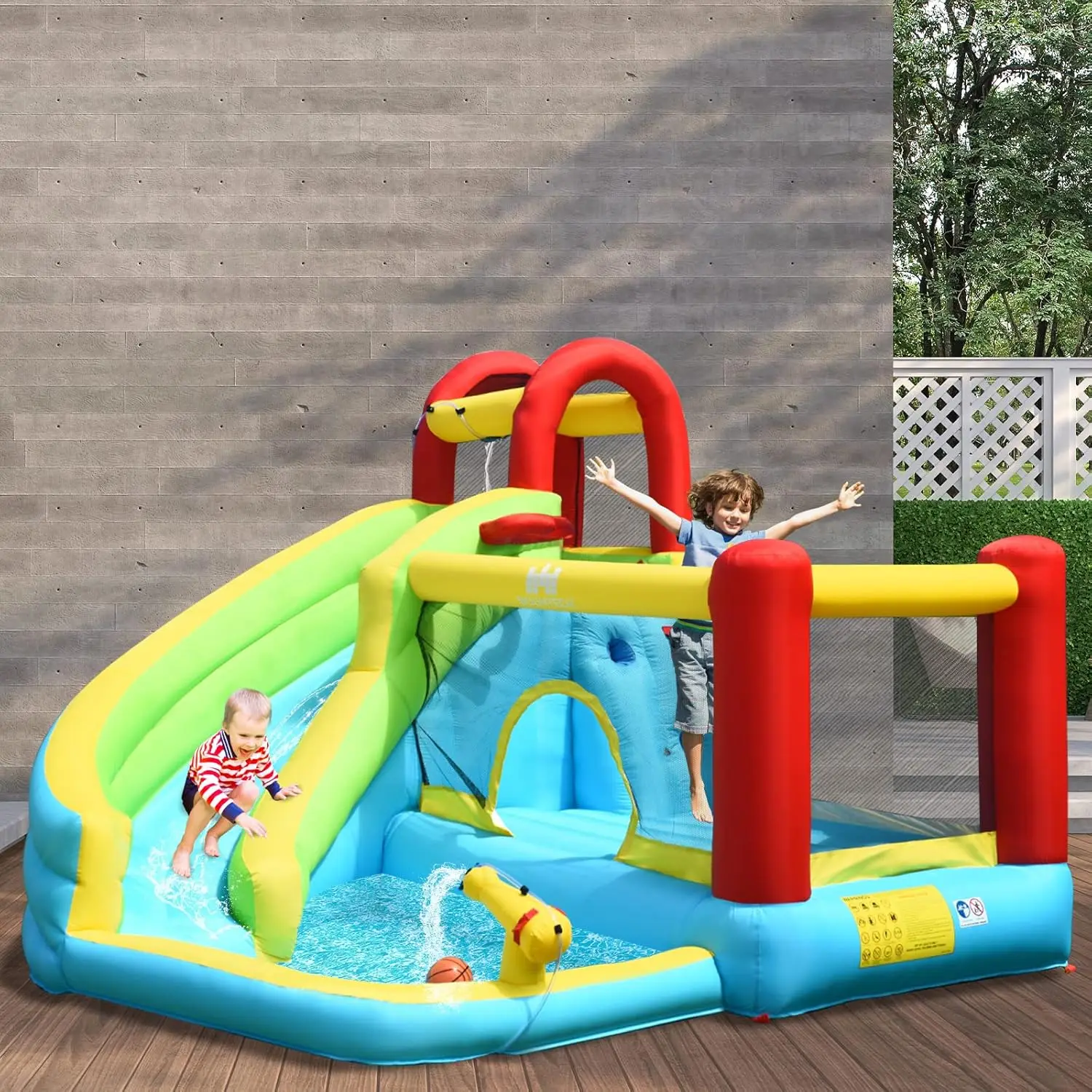 Nadmuchiwana zjeżdżalnia wodna, Bounce House & Park z zjeżdżalnia do basenu, ścianką wspinaczkową, dmuchanymi zjeżdżalniami do wewnątrz na zewnątrz