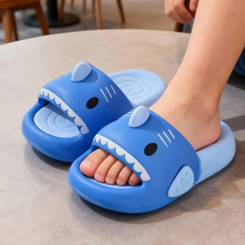 

Summer Shark Children Casual Slippers Kids EVA Slippers Bathroom Shoes Beach Water Shoes Boys Girls Soft Sole Non-Slip Sandals