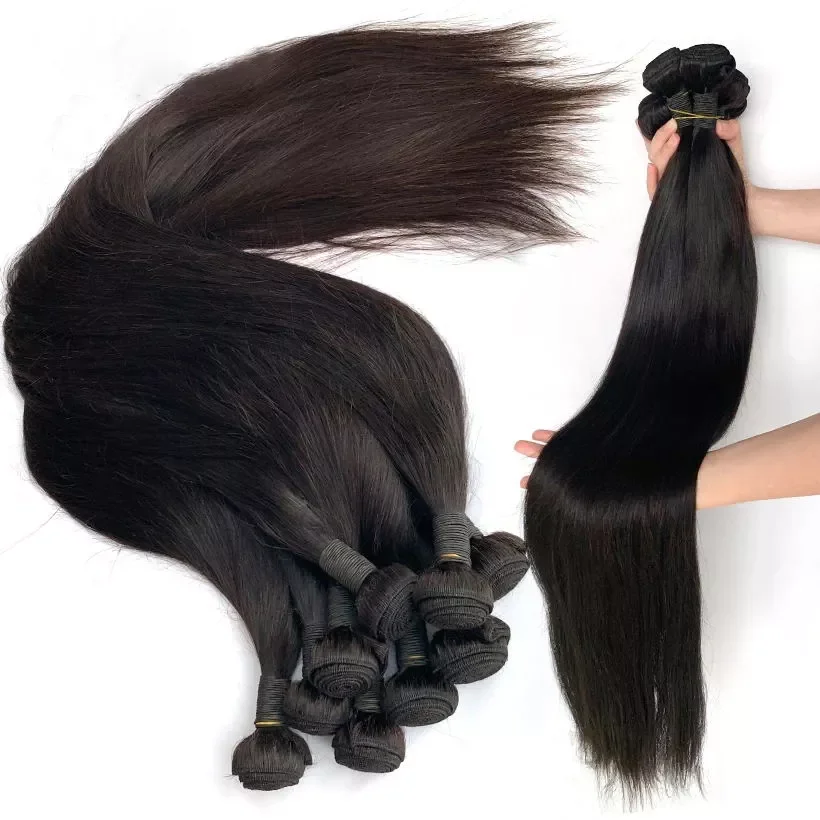 Extensões brasileiras do cabelo humano para mulheres, osso reto, frontal transparente do laço, 3 pacotes, 4 pacotes, 13x4, 28 in, 30 in, 32 in