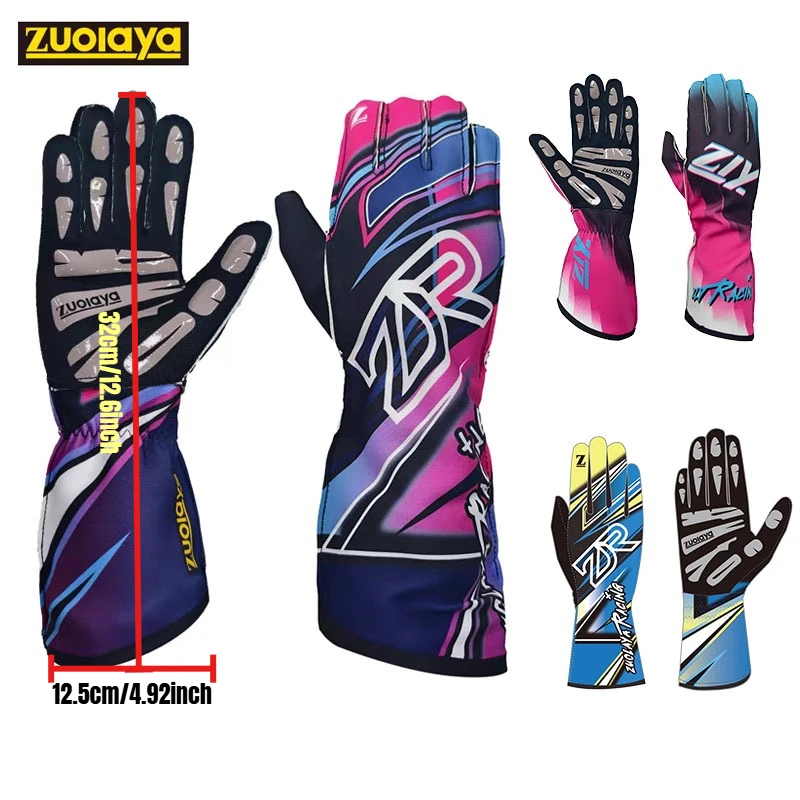 

Full Palm Silicone Breathable Kart Racing Gloves Motocross Karting Wear-Resistant with Anti Slip Lightweight Men Gloves