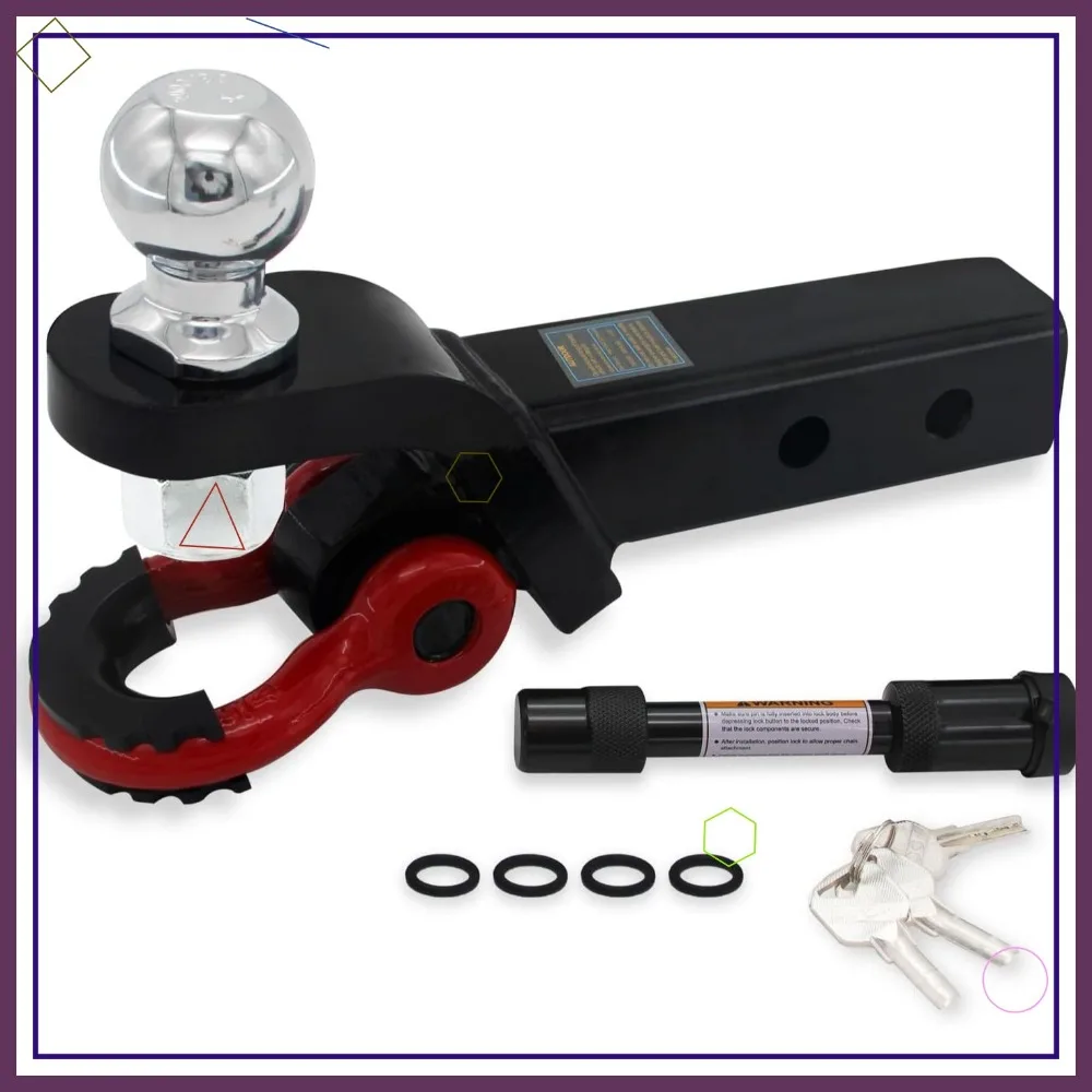 

Сверхмощный прицеп 2-в-1 с буксировочной скобой для грузовиков, внедорожников, автомобилей — универсальная посадка