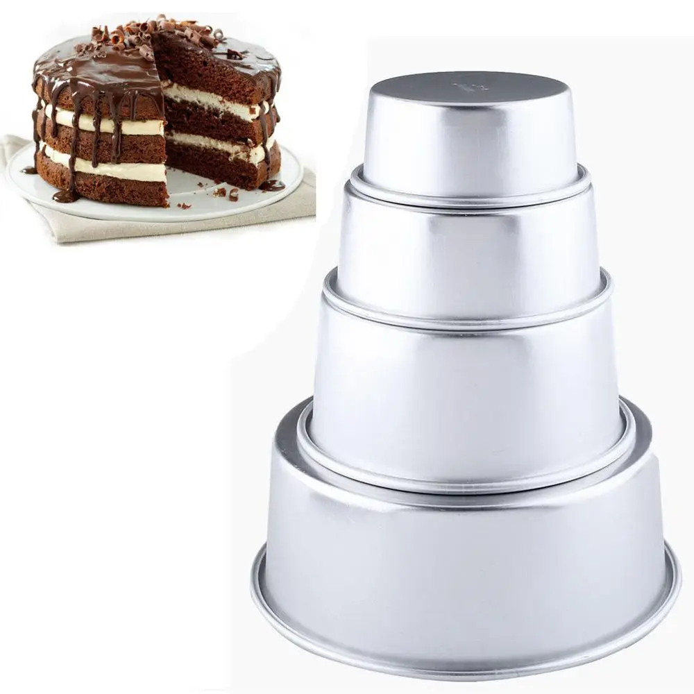 Round Aluminum Alloy Tray Tools Mousse Cake Cake Stamping Dish Pan Cake Mold Baking Mold Cake Pan Cheese Mould