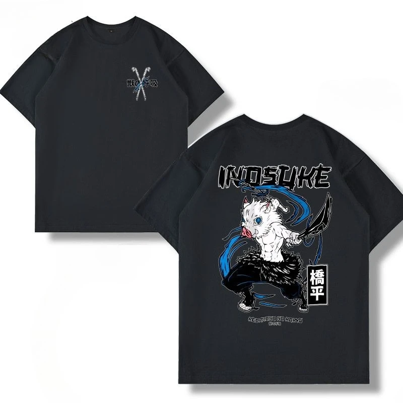 

Ghost Annihilation Blade Short Sleeve Mouth Ping Yizhike T-Shirt Male and Female Beast Breath Pure Cotton Clothes Summer