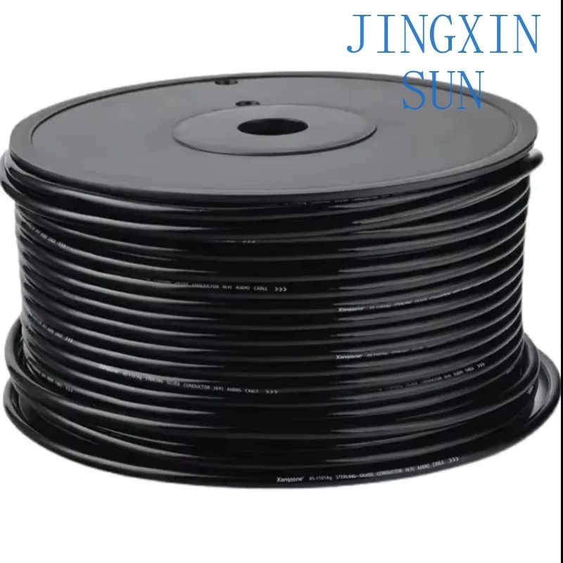 A-1077 XS-1102Ag Four Core 4N Single Crystal Pure Silver Audio Signal Line XLR Balanced Line Power Amplifier Bulk Cable OD 7MM