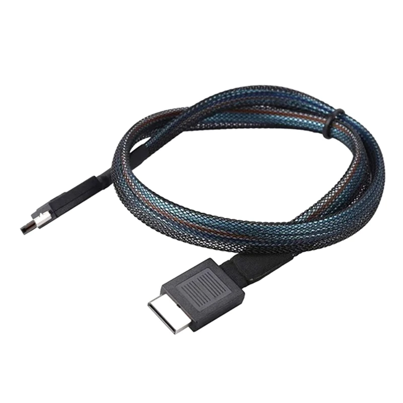 PCIE4.0 MINI SAS Cable 24Gbps Oculink Data Extension Cable SFF-8611 To SFF-8611 Server Data Transfer Line (0.5M)