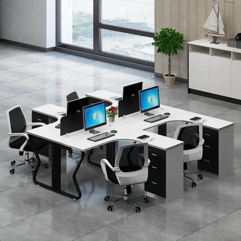 

Simple modern desk, single seat, 2 staff desk, computer desk, 4 seated desk, multi-seat desk