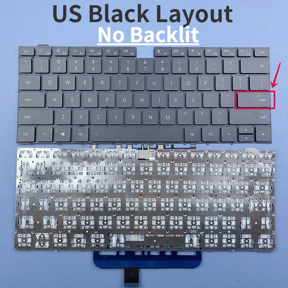 US Backlit Laptop Keyboard For Huawei MateBook D14 NbB-WAH9 NbB-WAH9P NbB-WAE9P Nbl-WAQ9R US Layout