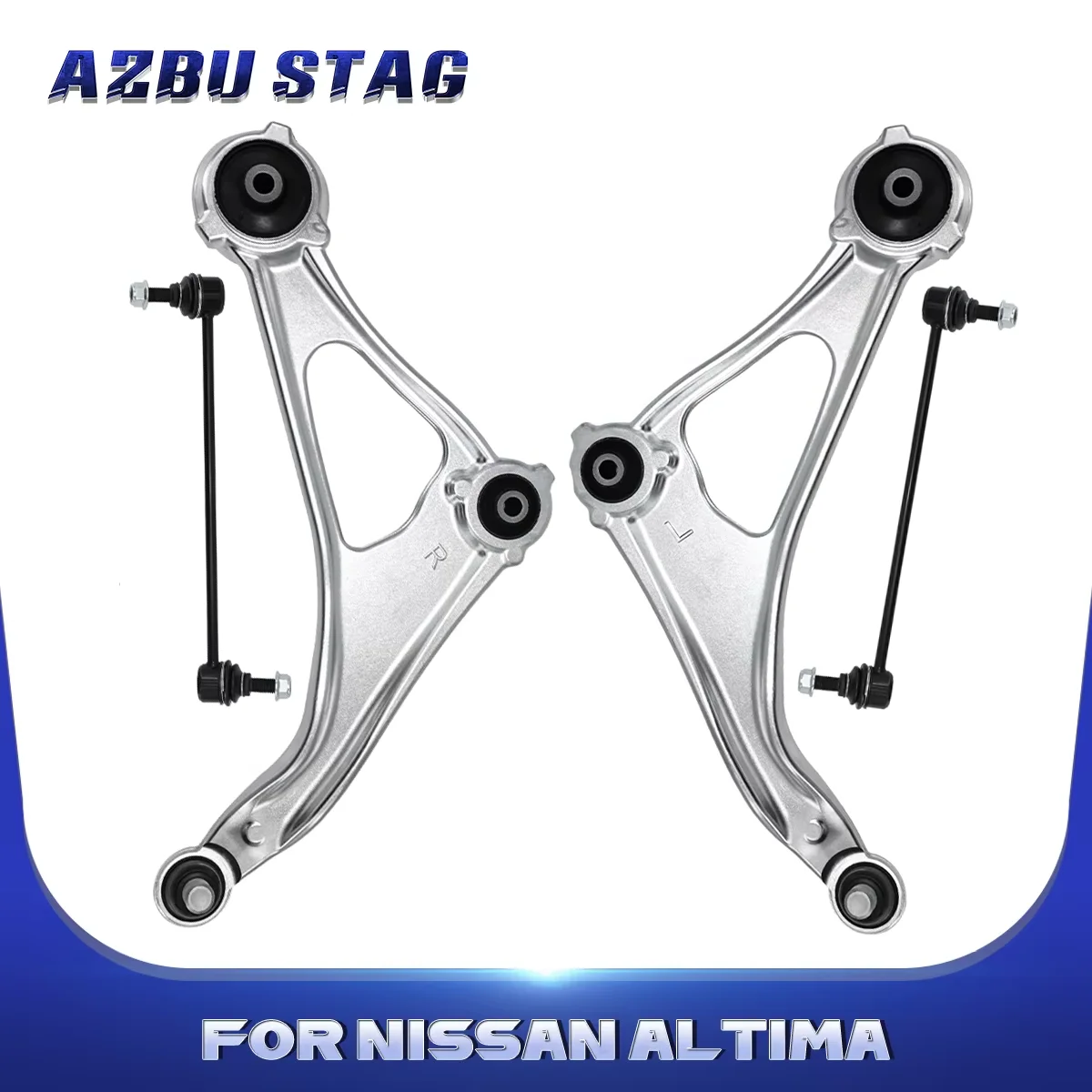 

AzbuStag 4 шт. передний нижний рычаг подвески стабилизатора поперечной устойчивости для NISSAN ALTIMA MAXIMA 2015 2016 2017 2018 2019 2020 2021