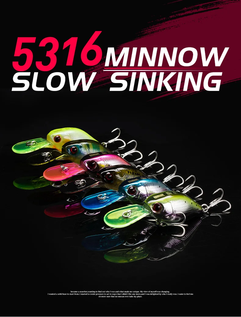 Kingdom Crazy Crankbaits Langsam Sinkende Angelköder Mini Minnow Swing Kleine Cranks Harte Köder 5g 37mm Wobbler Angelzubehör – Detail 3