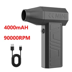 NEW Powerful Vacuum Dust Cleaner Air Blower Type-C Charging Strong Winds speed Violent Blower Rechargeable with Light