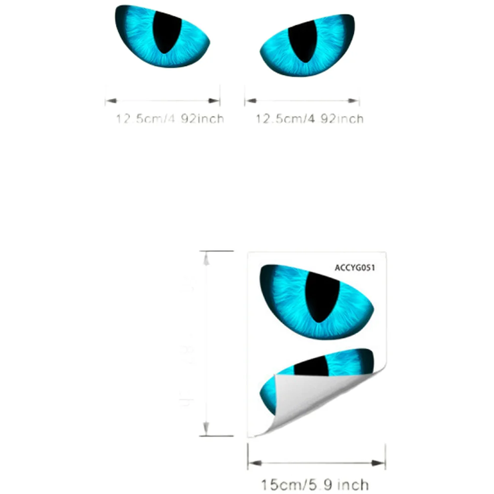 Luminous Eye Pattern Wall Decal for Bathroom Use Waterproof PVC Material Ensures Durability in Moist Environments