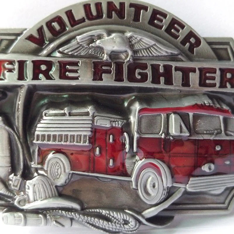 Cheapify Dropshipping Western Metal Firefighters Accessories Man Belt Buckle 40mm