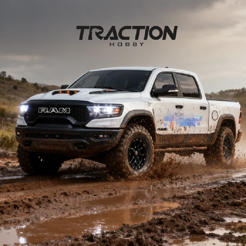 

KM Raytheon Dodge Tyrannosaurus RAM 1500 1/8 remote control electric four-wheel drive climbing car pickup off-road vehicle toy