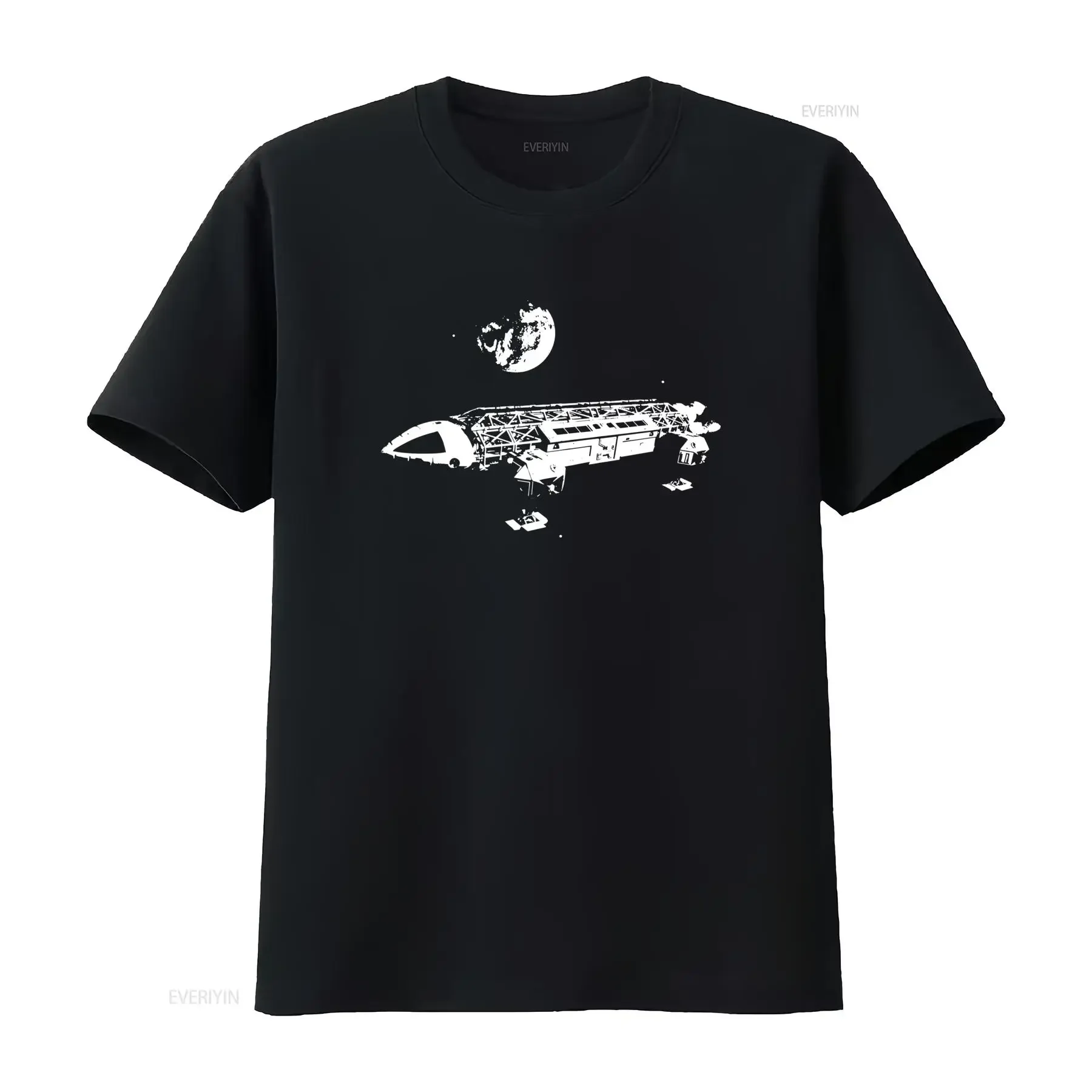 Space 1999 Eagle T Shirt Casual Ronde Hals Licht Rekbare Stof Regular Fit Printpatroon Perfect voor Mannen Alle Seizoenen Soft