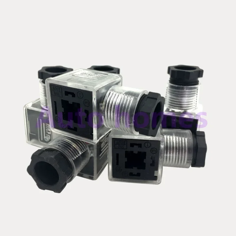 Hydraulic solenoid valve plug with lamp plugsolenoid junction box solenoid coil connector