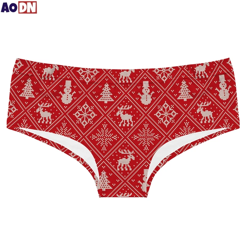 

Милый мультяшный колокольчик, рождественская елка, женские трусы с буквенным принтом, рождественские женские трусы, бесшовные трусики с запахом ягодиц, Fmelae