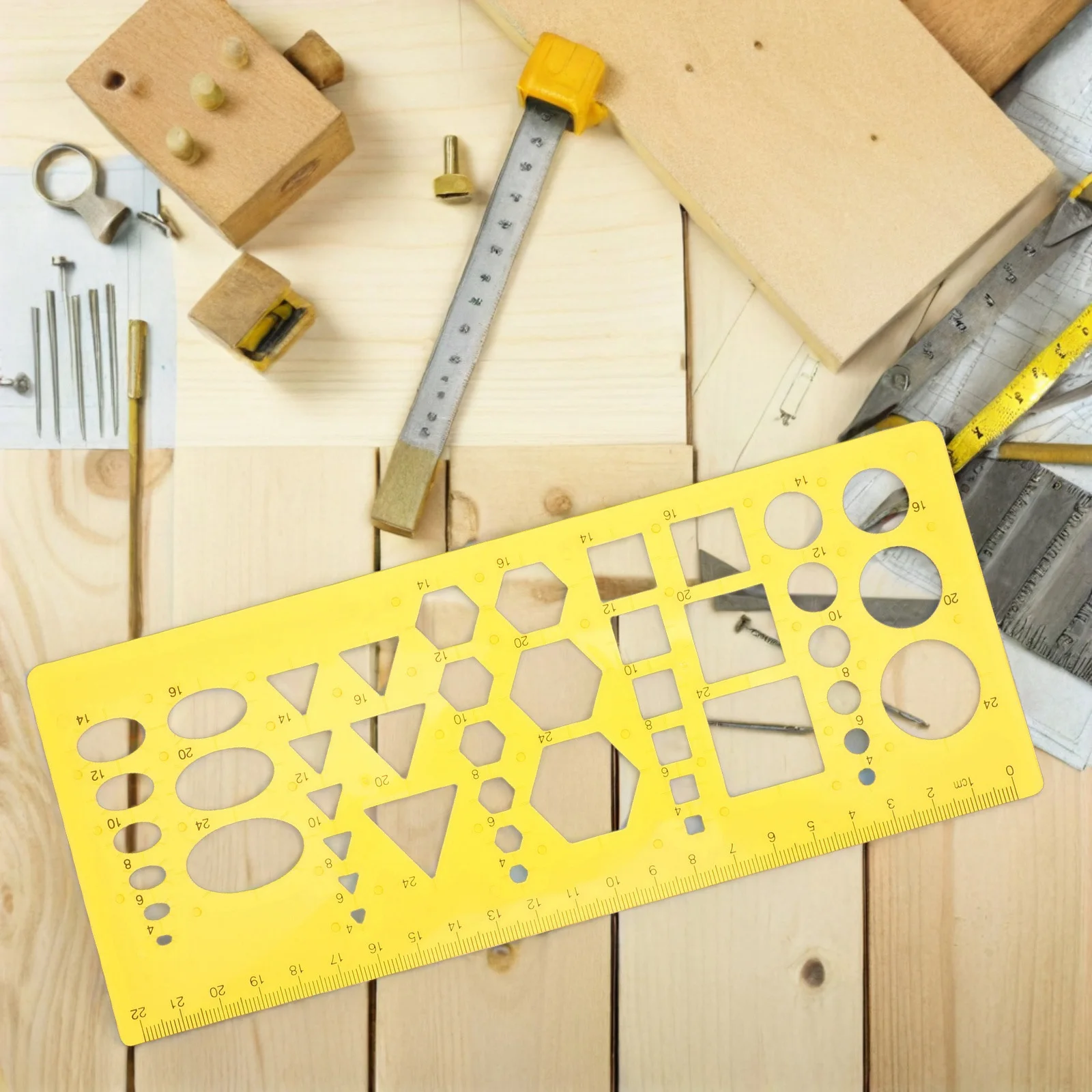 

Plastic Drawing Template Ruler Circle Oval Geometry Stencil for Architects Designers Engineers Accurate Measuring Drafting