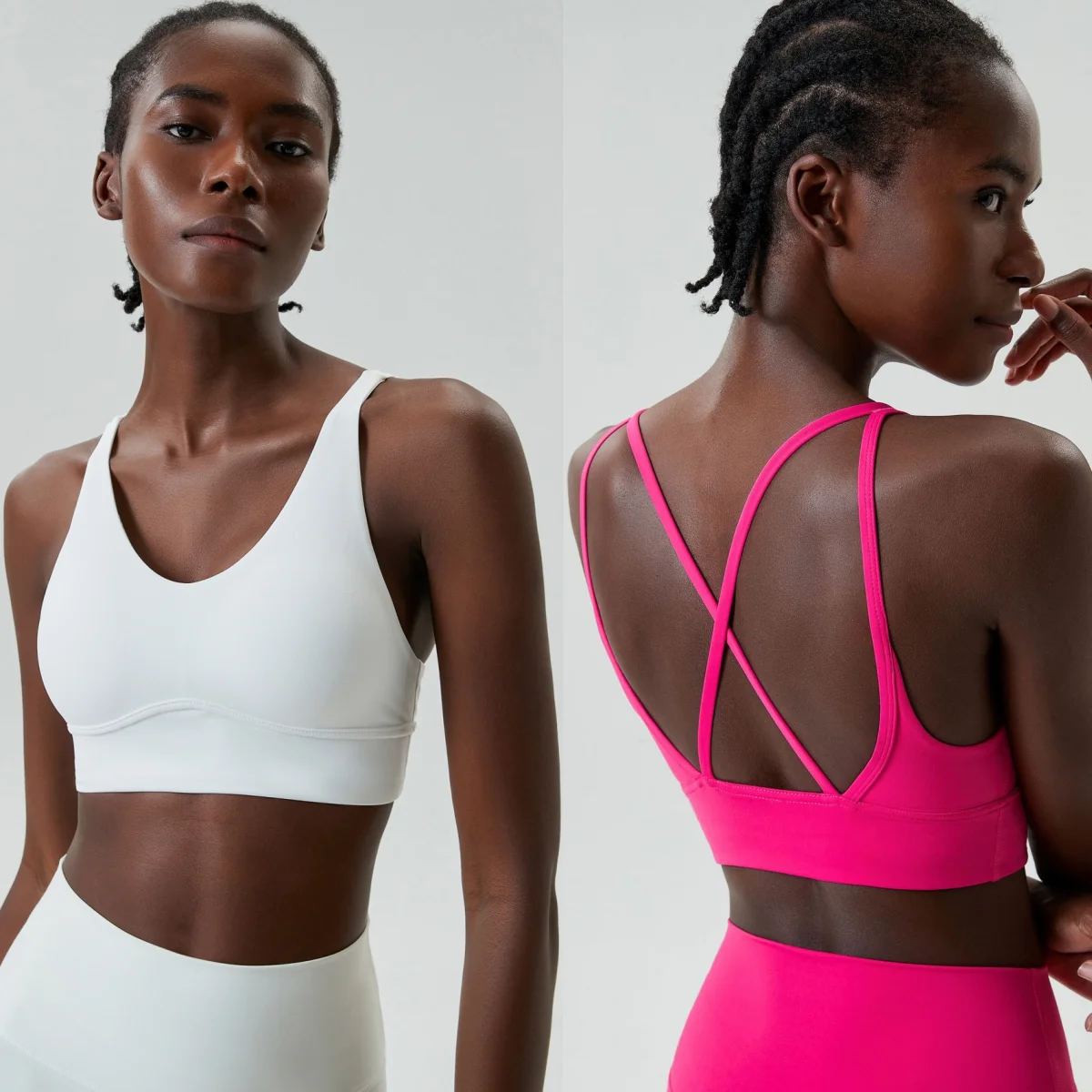 

Сплошной цвет женский спортивный бюстгальтер с перекрещенной спинкой для фитнеса, высокопрочный облегающий топ, комплексное нижнее белье для тренировок в тренажерном зале, йоги с накладкой на грудь