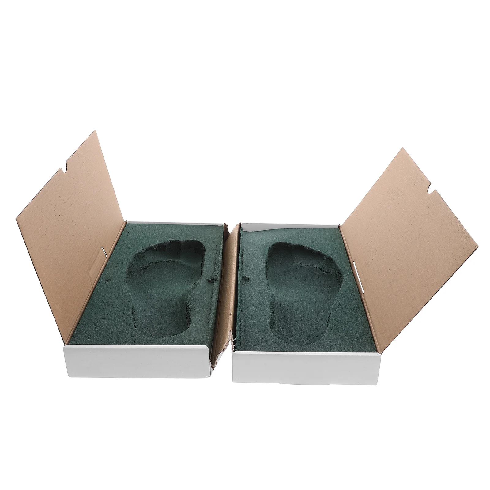 

2Pcs Foot Molding Box DIY Foot Impression Sponge Shoe Inserts Case for Handmade Shoes Professional Shoemakers Precision Mold