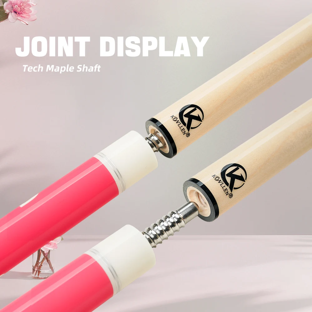 コンレンプールキューシャフト、先端12.5mm、無垢材テクノロジーシャフト、3/8x8ピンジョイント、長さ74cm、ビリヤード