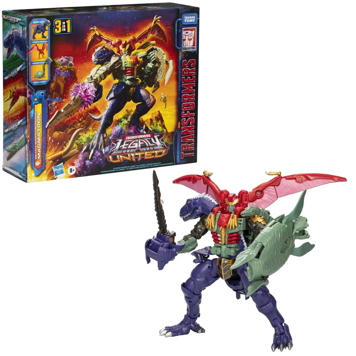 [in-stock] Hasbro Transformers Legacy: United Commander Class Beast Wars Universe Magmatron (3-in-1) Model Toy Anime Gift