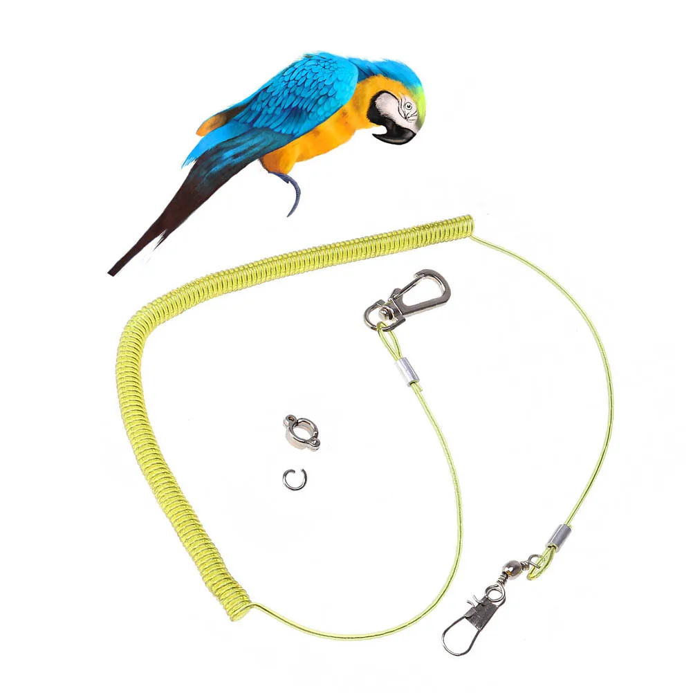 

1Pcs Bird Leash Training Rope Parrot Flying Harness Elastic Chew Resistant Plastic Steel Wire Pet Leash Training Rope for Parrot