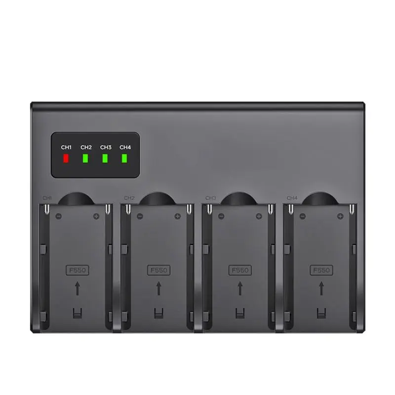 FULL-NP F960 NPF970 NP-F970 4-Channel Digital Camera Battery W LCD Display For Sony NP-F550 F750 F970(US Plug) Easy Inst