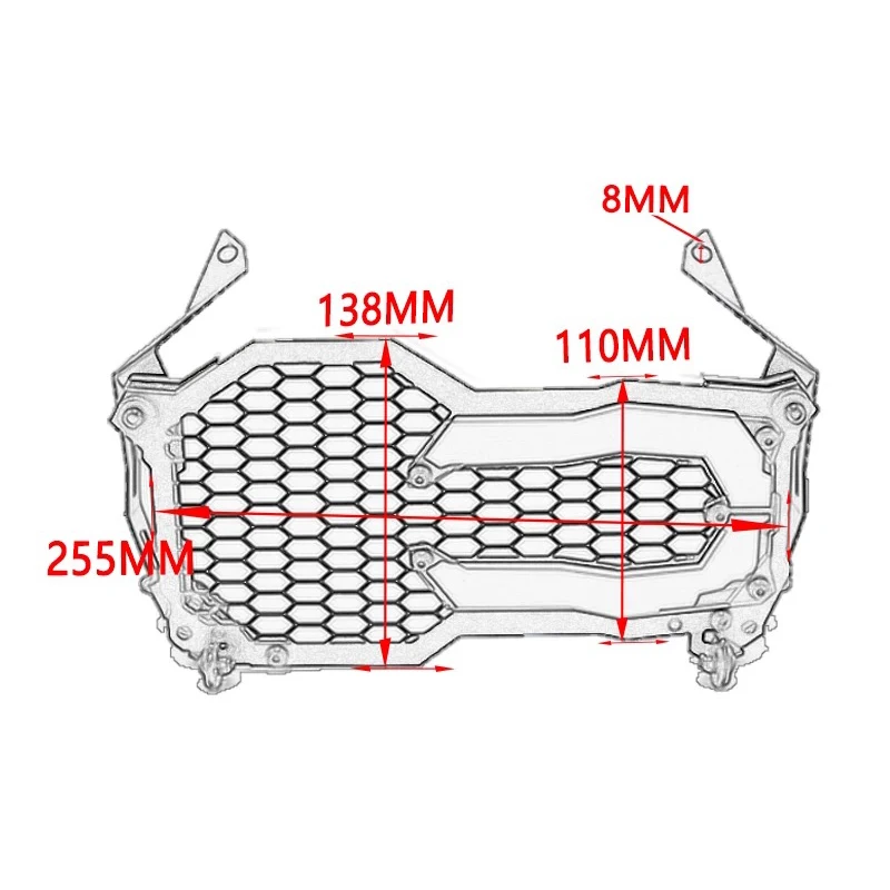 For BMW R1200GS R1200 GS R1250GS LC Adventure 2014-2020 2018 Motorcycle Headlight Protector Grille Guard Cover Protection Grill