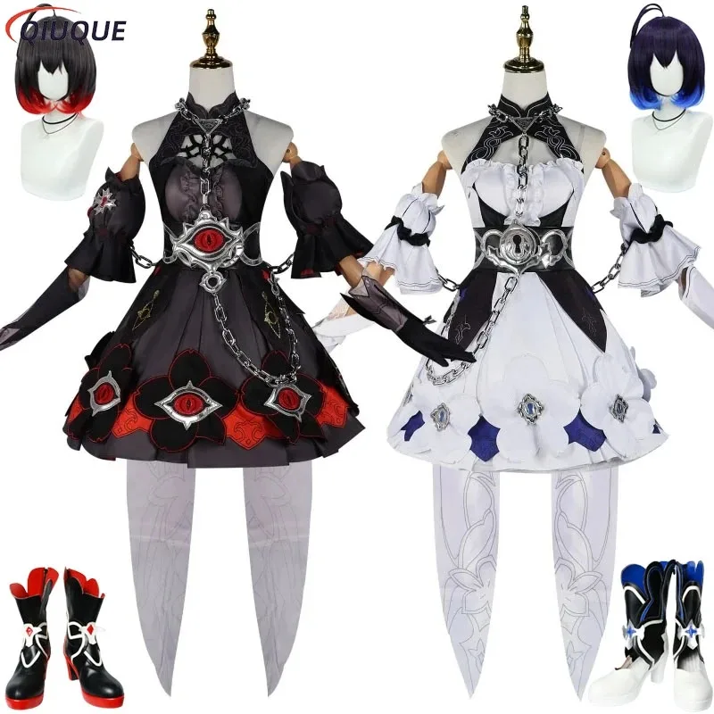 

Seele Vollerei Cosplay Costume Wig Shoes Game Honkai Star Rail 3 Uniform Halloween Party Outfits for Women Role Play Dress Suit