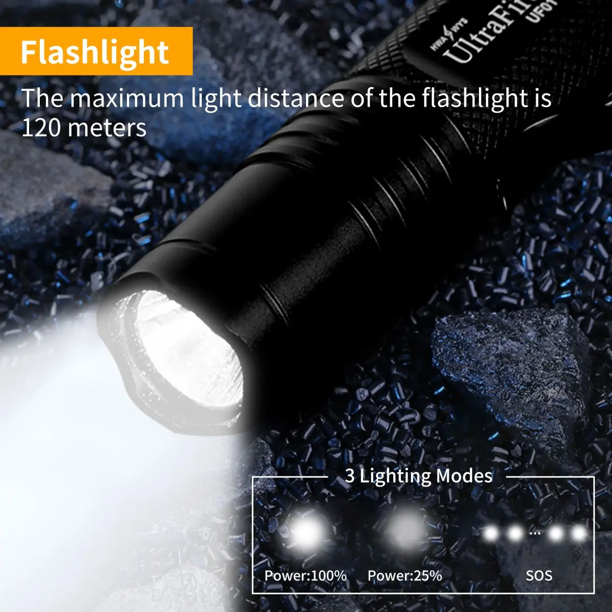 UltraFire UF01 EDC Mini Flashlight 3 Modes 300 Lumen Ultra Bright LED 14500/AA Torch Portable Lantern Outdoor Work Bicycle Light