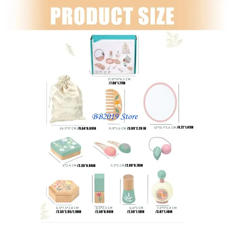 Conjunto maquiagem para brincar simulação com espelho ferramentas cosméticas para meninas 3 anos mais