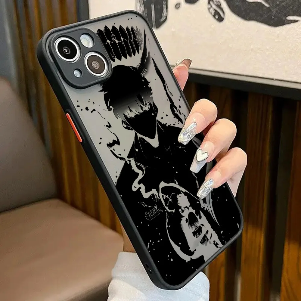 Anime S-Solo Levelings Phone Case For iPhone 16 15 14 13 12 11 Mini Pro Max X XR XSMax 7 8 Plus Matte Transparent Back Cover