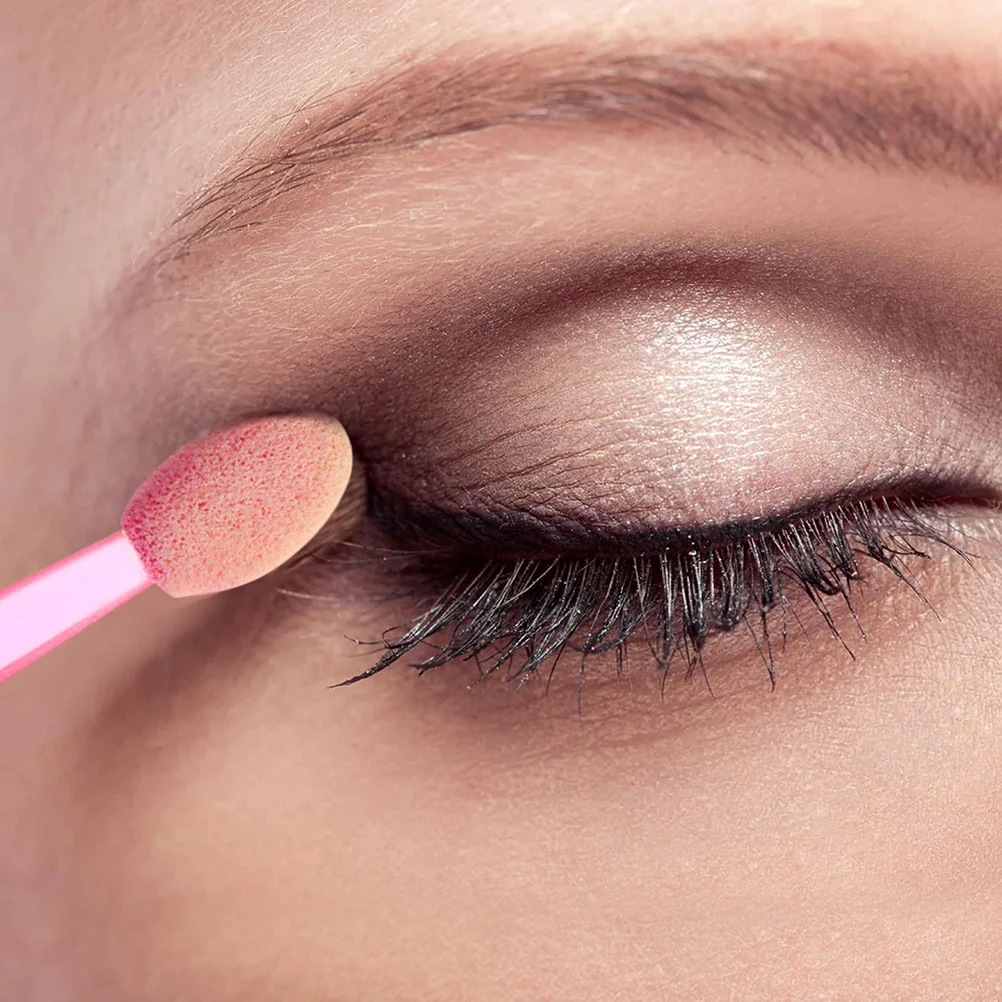 50 strumenti per il trucco degli occhi, bastoncini per ombretti in plastica, punte in lattice morbido per donne, viaggi d'affari, vacanze, festival