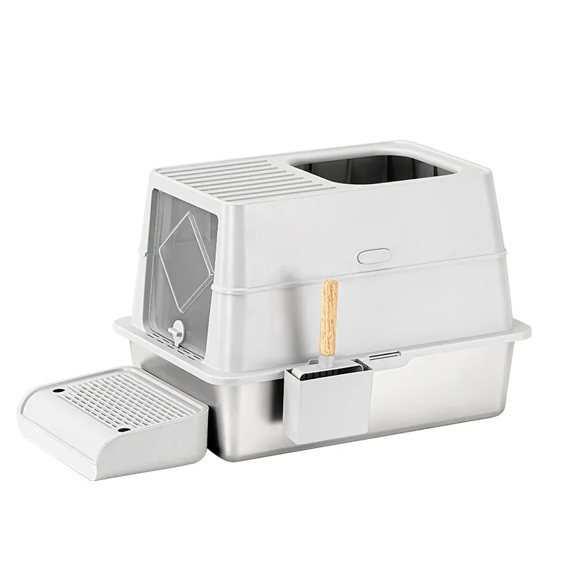 

Ящик для кошачьего туалета, новый утолщенный большой полностью закрытый, с защитой от брызг, легко чистящийся туалет для кошек, товары для домашних животных и кошек