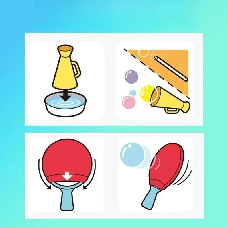 Fun Magic Blowing Bubble Tischtennis für Kinderspielzeug, die Eltern-Kind-Geschenke im Freien im Kindergarten spielen