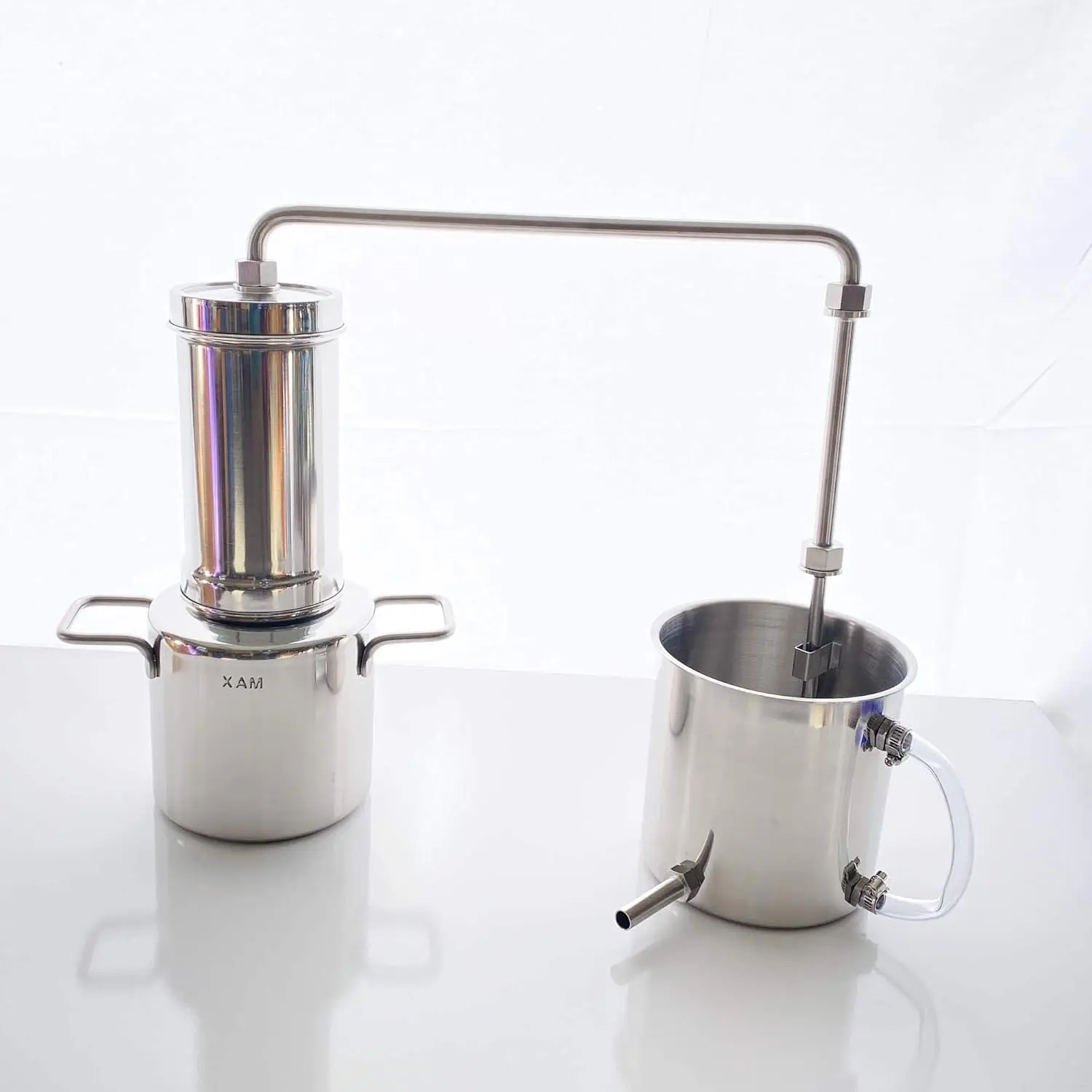 

3L Essential Oil Distiller Stainless Steel Steam Distillation Kit Making Essential Oil and Hydrosol, Floral Water Machine