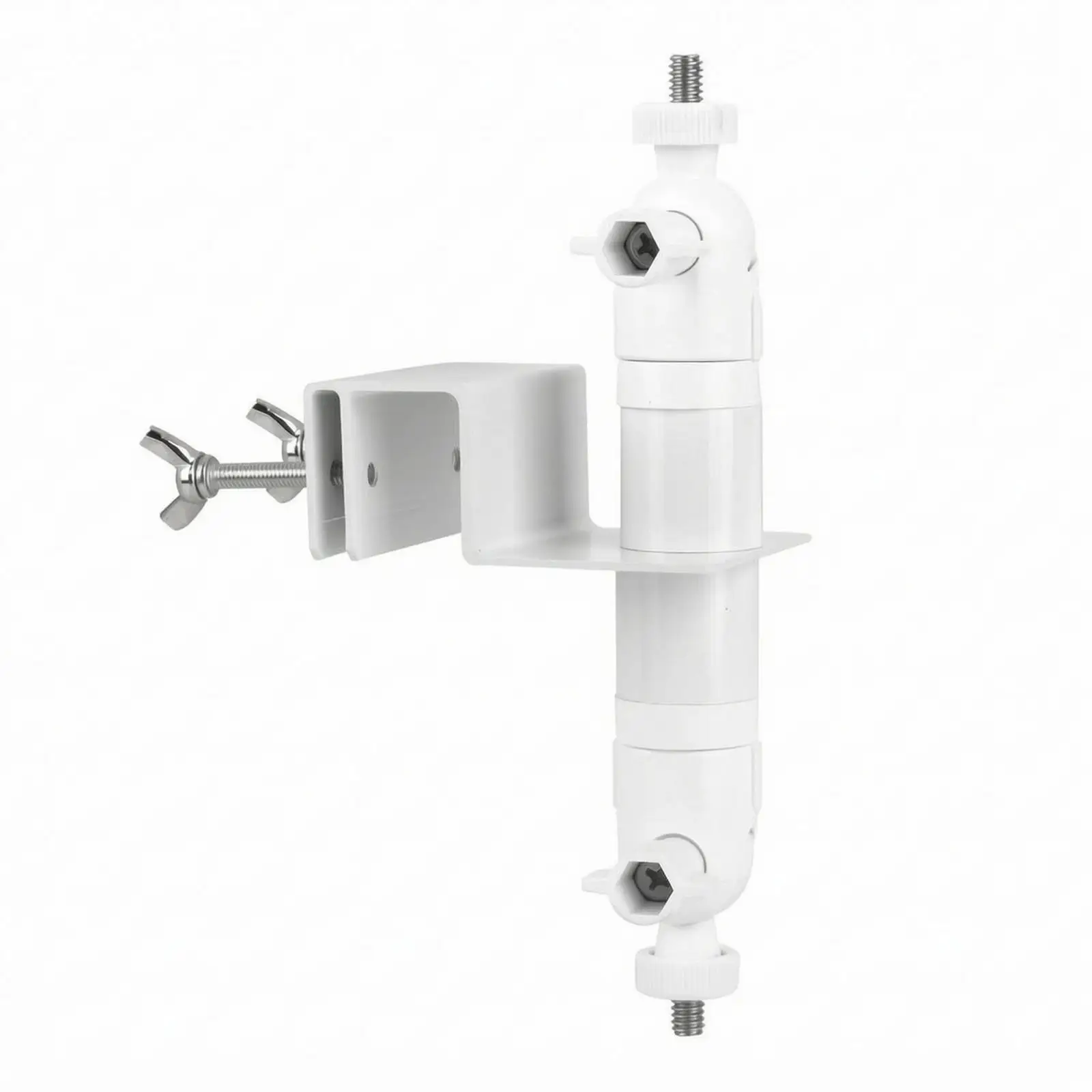 Aluminum Security Camera Bracket Mount Clamp Two Head Rotation for Dome CCTV Camera Indoor Outdoor Railing Eave No Screws