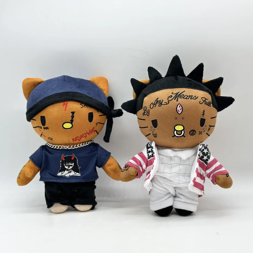Hello Kitty Eminem xxxtentacion Frank Ocean Plush Toy Doll with Clothes Stuffed Soft Plush Toys Fans Collect Gif
