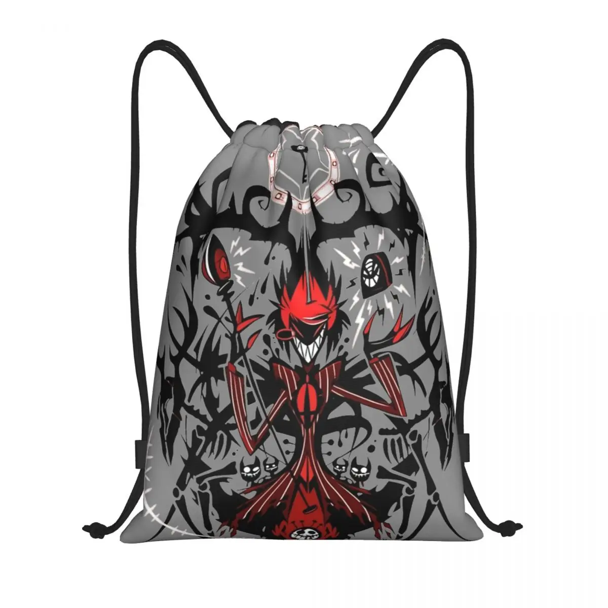 

Hazbins Hotels Alastor Сумки на шнурке Спортивный рюкзак Спортивный рюкзак Сумка на шнурке для пеших прогулок