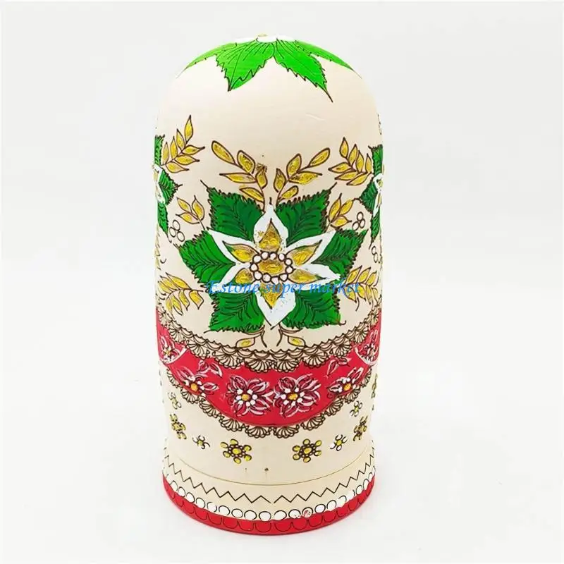 090B ماتريوشكا دمية التعشيش الروسية دمى التعشيش الروسية رسمت باليد 10 طبقة لعبة خشبية توفير المساحة للأطفال الترفيه