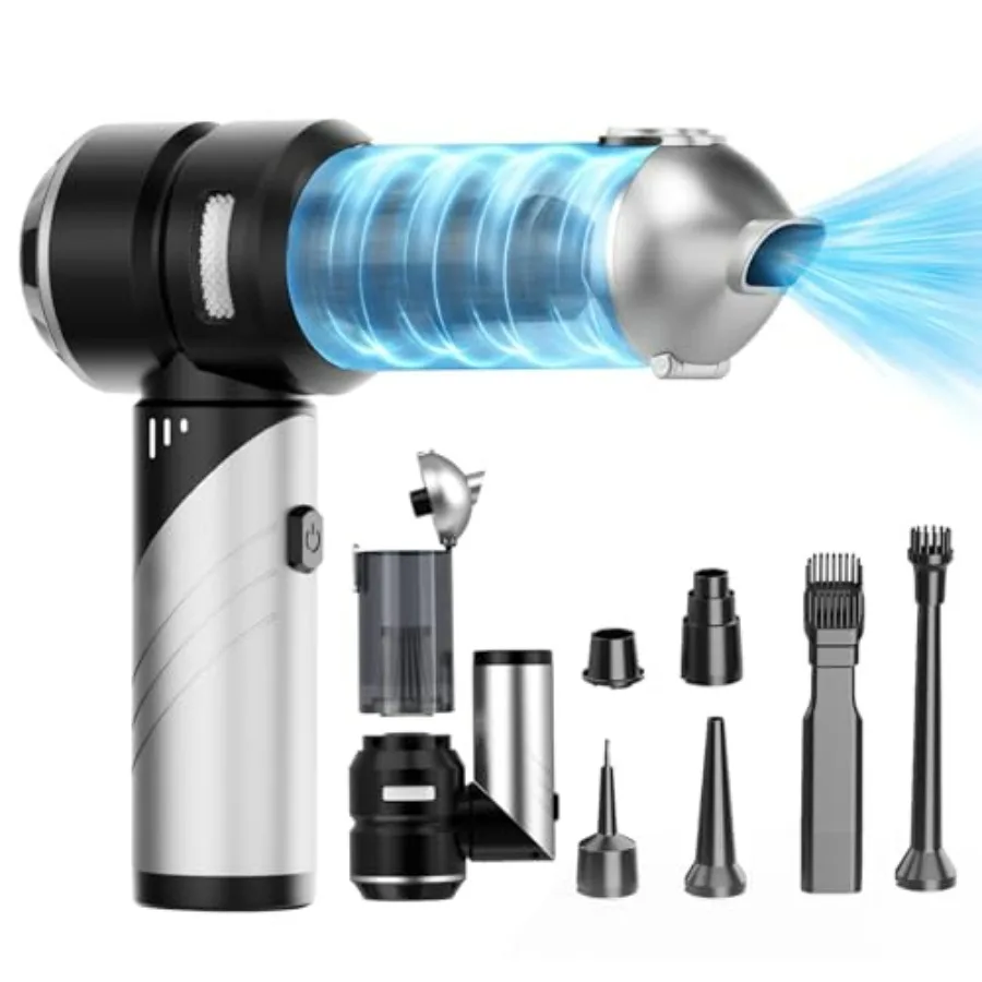 

Ручной пылесос Беспроводной автомобильный пылесос - портативный складной комплект для небольших детализаций 4 в 1 высокой мощности 15000 PA, перезаряжаемый ручной Va