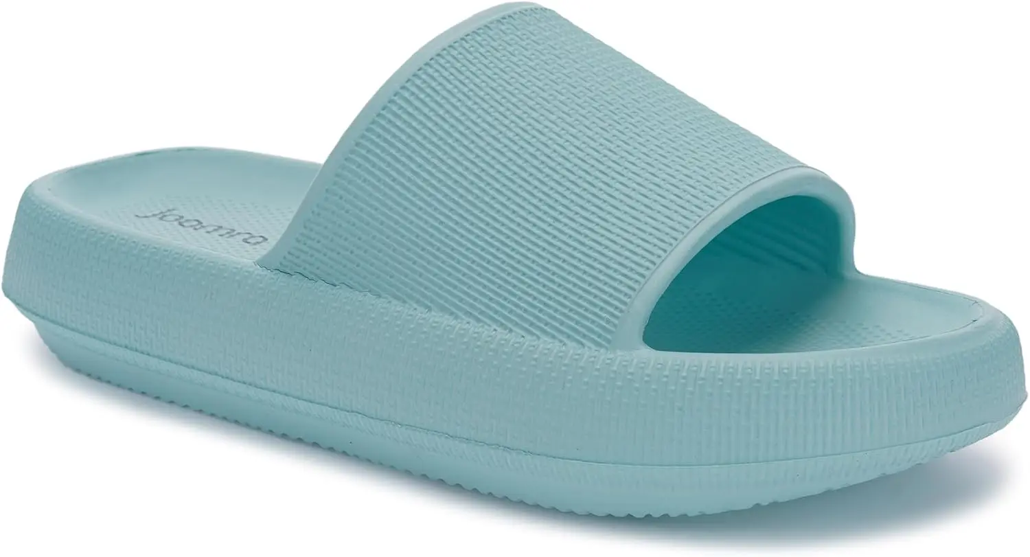 

Joomra Pillow Slippers for Women and Men Non Slip Quick Drying Shower Slides Bathroom Sandals | Ultra Cushion | Thick Sole
