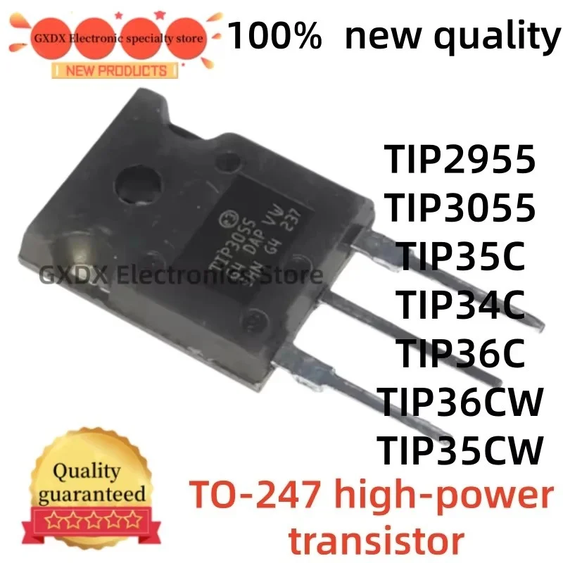 5-10Uds 100% nuevo quality TIP2955 TIP3055 TIP35C TIP36C TO247 TIP34C TIP35CW TIP36CW TO-247 high-power transistor