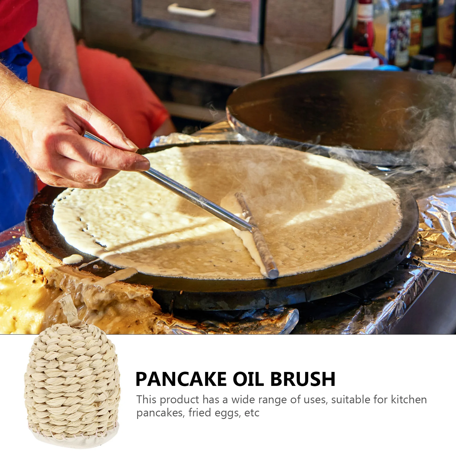 

1pcs Oil Applicator For Pancake Pan Kitchen Gadget Easy Clean Basting Brush Cooking Tool Griddle Accessories Pancake Making