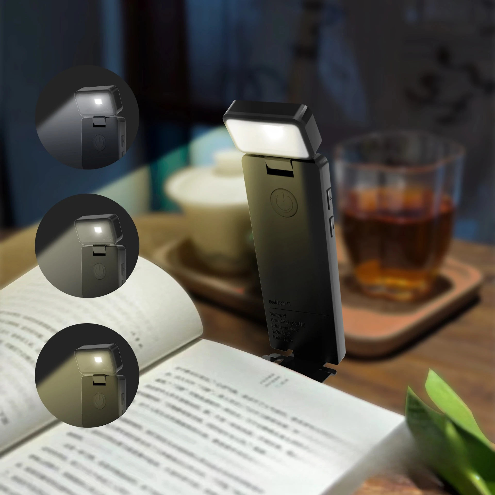

Folding Creative Mini Clip Light Portable Dormitory Bedside Learning Reading Eye Protection Charging Led Book Clip Night Light