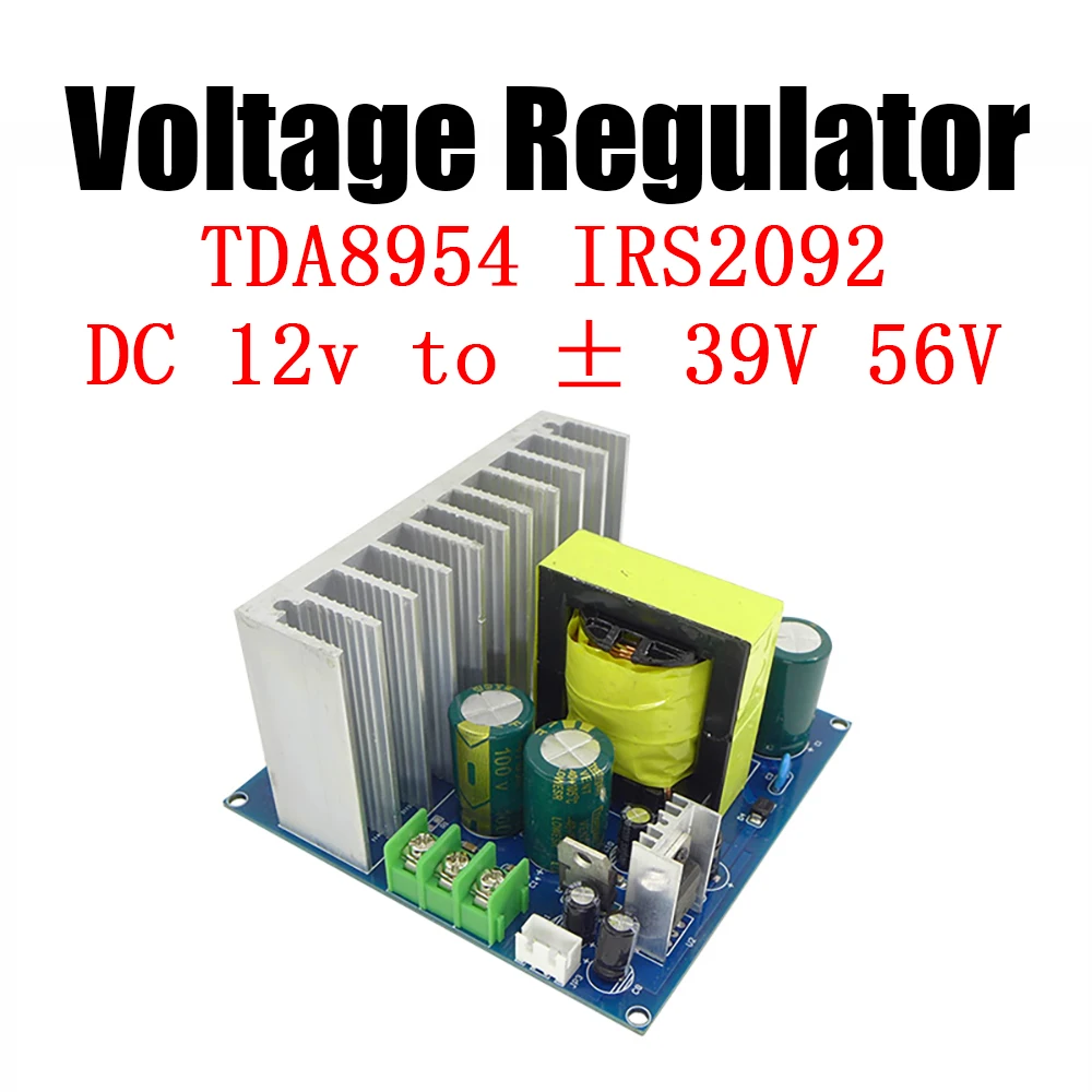 Regulador de Tensão de Alimentação Dupla Positiva e Negativa para Tda8954 Irs2092 ab Amplificador de Potência Boost Board dc 12v a ± 39v 56v