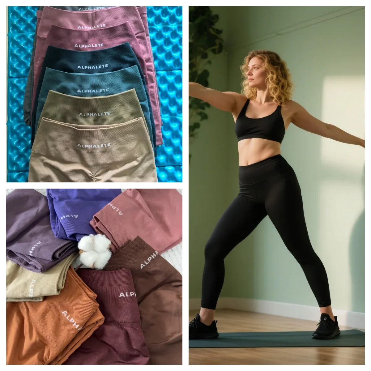 

ALPHA Leggings Seamless Yoga Leggings for Women Mid-waist Corset Fitness Tights Ruffled Hips Exercise Leggings Elastic Yoga Pant