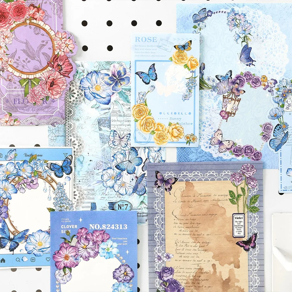 Paper Stickers DIY Itabag Insert Material Lace Ribbon Flower Itabag Decor DIY Material Creative Retro